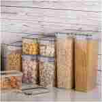 Airtight Food Storage Containers with Lids, Vtopmart 24 pcs Plastic Kitchen and Pantry Organization Canisters for Cereal, Dry Food, Flour and Sugar, BPA Free, Includes 24...