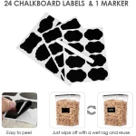 Airtight Food Storage Containers with Lids, Vtopmart 24 pcs Plastic Kitchen and Pantry Organization Canisters for Cereal, Dry Food, Flour and Sugar, BPA Free, Includes 24...