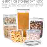 Airtight Food Storage Containers with Lids, Vtopmart 24 pcs Plastic Kitchen and Pantry Organization Canisters for Cereal, Dry Food, Flour and Sugar, BPA Free, Includes 24...