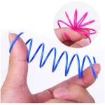 Andiker Cat Spiral Spring, 12 Pc Cat Creative Toy to Kill Time and Keep Fit Interactive Cat Toy Sturdy Heavy Plastic Spring Colorful Springs Cat Toy for Swatting, Biting,...