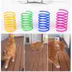 Andiker Cat Spiral Spring, 12 Pc Cat Creative Toy to Kill Time and Keep Fit Interactive Cat Toy Sturdy Heavy Plastic Spring Colorful Springs Cat Toy for Swatting, Biting,...