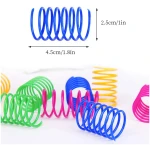 Andiker Cat Spiral Spring, 12 Pc Cat Creative Toy to Kill Time and Keep Fit Interactive Cat Toy Sturdy Heavy Plastic Spring Colorful Springs Cat Toy for Swatting, Biting,...