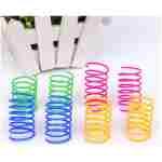 Andiker Cat Spiral Spring, 12 Pc Cat Creative Toy to Kill Time and Keep Fit Interactive Cat Toy Sturdy Heavy Plastic Spring Colorful Springs Cat Toy for Swatting, Biting,...