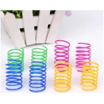 Andiker Cat Spiral Spring, 12 Pc Cat Creative Toy to Kill Time and Keep Fit Interactive Cat Toy Sturdy Heavy Plastic Spring Colorful Springs Cat Toy for Swatting, Biting,...