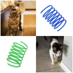 Andiker Cat Spiral Spring, 12 Pc Cat Creative Toy to Kill Time and Keep Fit Interactive Cat Toy Sturdy Heavy Plastic Spring Colorful Springs Cat Toy for Swatting, Biting,...