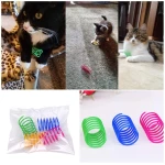 Andiker Cat Spiral Spring, 12 Pc Cat Creative Toy to Kill Time and Keep Fit Interactive Cat Toy Sturdy Heavy Plastic Spring Colorful Springs Cat Toy for Swatting, Biting,...
