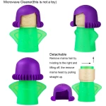 Angry Mama Microwave Oven Steam Cleaner, Angry Mom Microwave Cleaner, Just Add Vinegar and Water, Cut Cleaning Time by Half (Green)