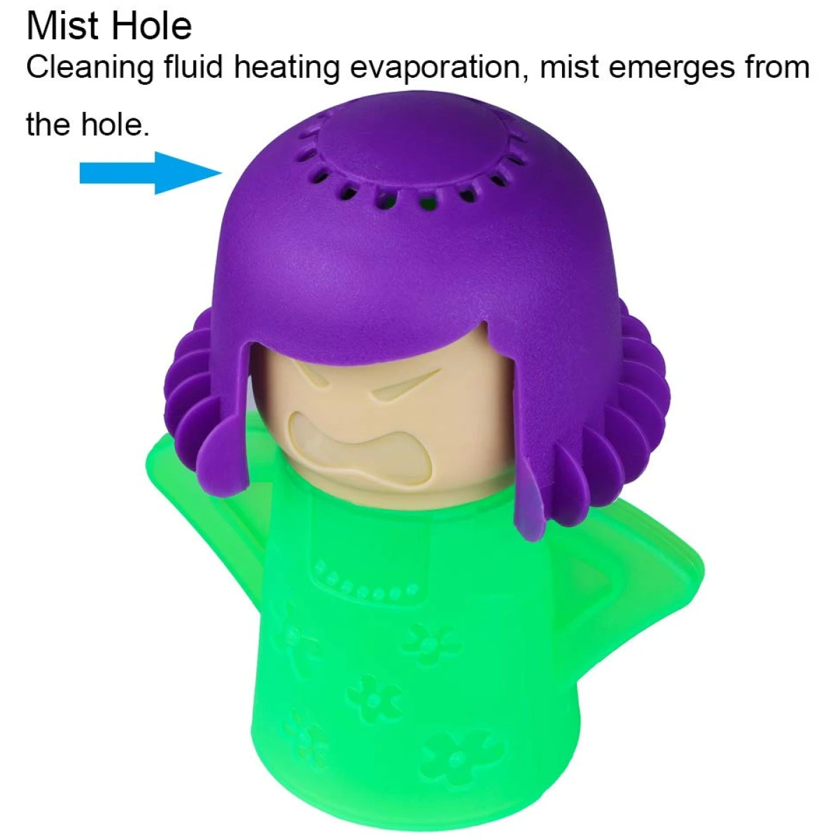 Angry Mama Microwave Oven Steam Cleaner, Angry Mom Microwave Cleaner, Just Add Vinegar and Water, Cut Cleaning Time by Half (Green)