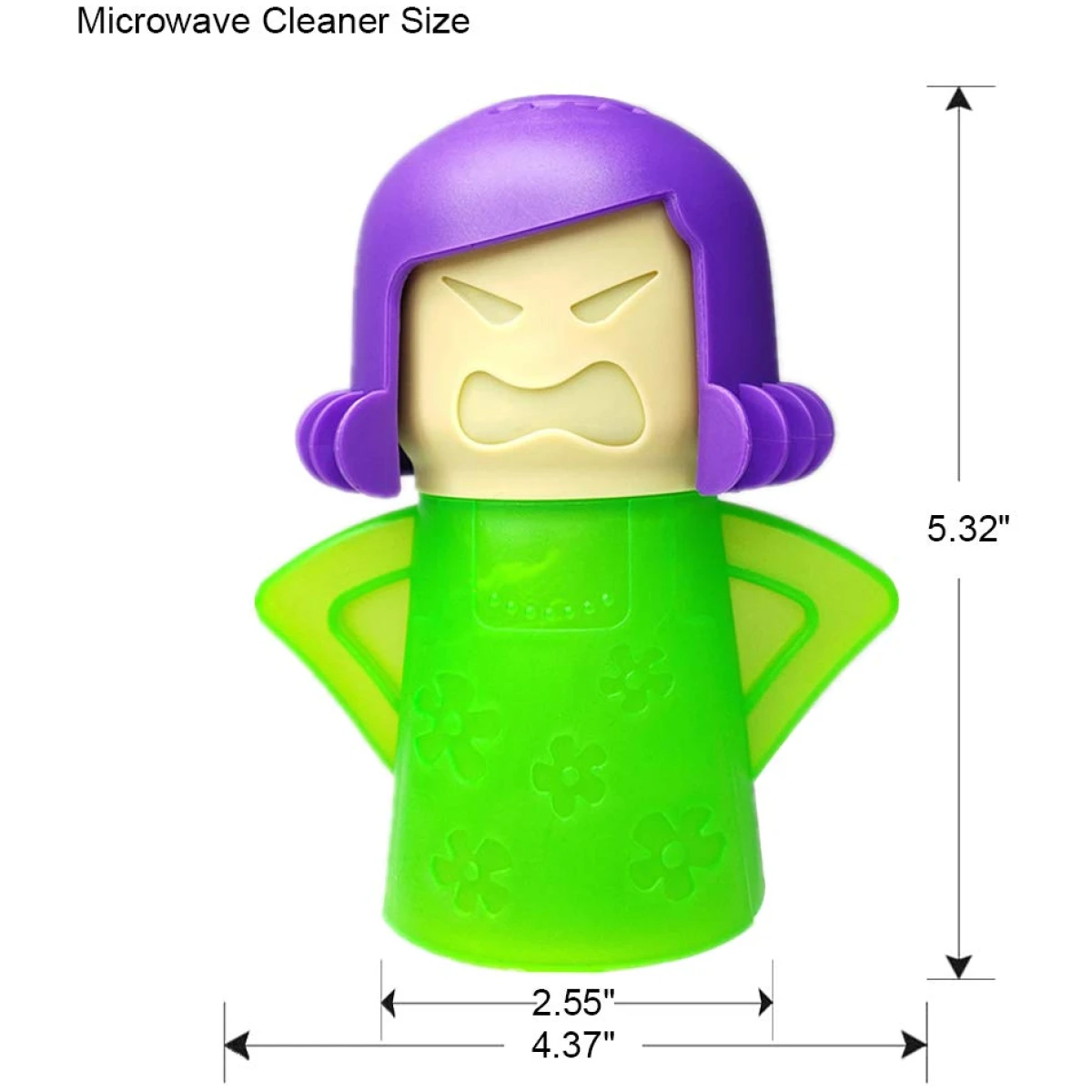 Angry Mama Microwave Oven Steam Cleaner, Angry Mom Microwave Cleaner, Just Add Vinegar and Water, Cut Cleaning Time by Half (Green)
