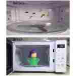 Angry Mama Microwave Oven Steam Cleaner, Angry Mom Microwave Cleaner, Just Add Vinegar and Water, Cut Cleaning Time by Half (Green)