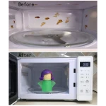 Angry Mama Microwave Oven Steam Cleaner, Angry Mom Microwave Cleaner, Just Add Vinegar and Water, Cut Cleaning Time by Half (Green)