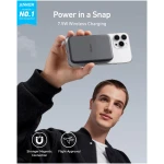 Anker 621 Magnetic Portable Charger (MagGo), 5,000mAh Wireless Power Bank with USB-C Cable, Magsafe-Compatible Battery Pack for iPhone 16 /15/14/13/12 Series