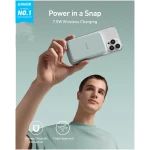 Anker 621 Magnetic Portable Charger (MagGo), 5,000mAh Wireless Power Bank with USB-C Cable, Magsafe-Compatible Battery Pack for iPhone 16 /15/14/13/12 Series