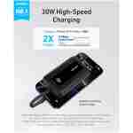 Anker Portable Charger, 10,000mAh 30W Power Bank, USB-C in and Out Fast Charging Battery Pack, Travel Essential Phone Power Bank, for iPhone 16/15/14/13/12, iPad, MacBook,...