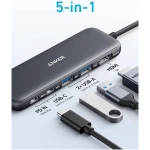 Anker USB C Hub, 5-in-1 USBC to HDMI Splitter with 4K Display, 1 x Powered USB-C 5Gbps & 2×Powered USB-A 3.0 5Gbps Data Ports for MacBook Pro, MacBook Air, Dell and More