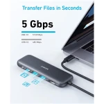 Anker USB C Hub, 5-in-1 USBC to HDMI Splitter with 4K Display, 1 x Powered USB-C 5Gbps & 2×Powered USB-A 3.0 5Gbps Data Ports for MacBook Pro, MacBook Air, Dell and More