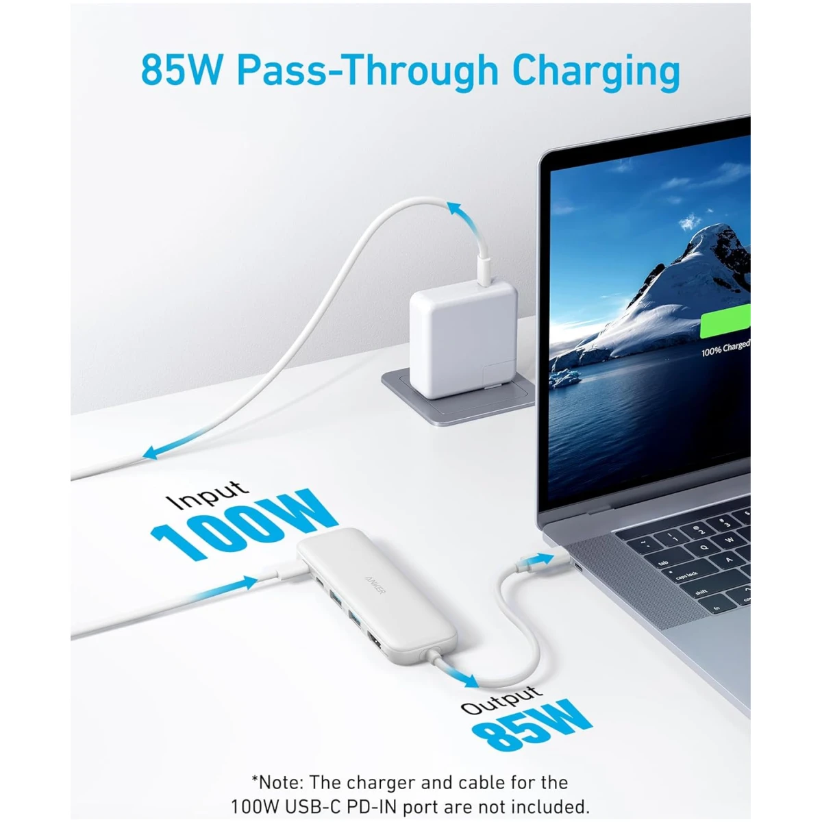 Anker USB C Hub, 5-in-1 USBC to HDMI Splitter with 4K Display, 1 x Powered USB-C 5Gbps & 2×Powered USB-A 3.0 5Gbps Data Ports for MacBook Pro, MacBook Air, Dell and More