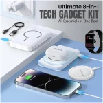 Artichoke 6 in 1 Accessories Gift Set iPhone Power Bank 10000 Smart Watch TWS Earphones MagSafe Accessories Birthday Gifts Boyfriend Tech Gadgets Regalos para Hombre Travel Men...