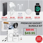 Artichoke 6 in 1 Accessories Gift Set iPhone Power Bank 10000 Smart Watch TWS Earphones MagSafe Accessories Birthday Gifts Boyfriend Tech Gadgets Regalos para Hombre Travel Men...