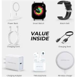 Artichoke 6 in 1 Accessories Gift Set iPhone Power Bank 10000 Smart Watch TWS Earphones MagSafe Accessories Birthday Gifts Boyfriend Tech Gadgets Regalos para Hombre Travel Men...