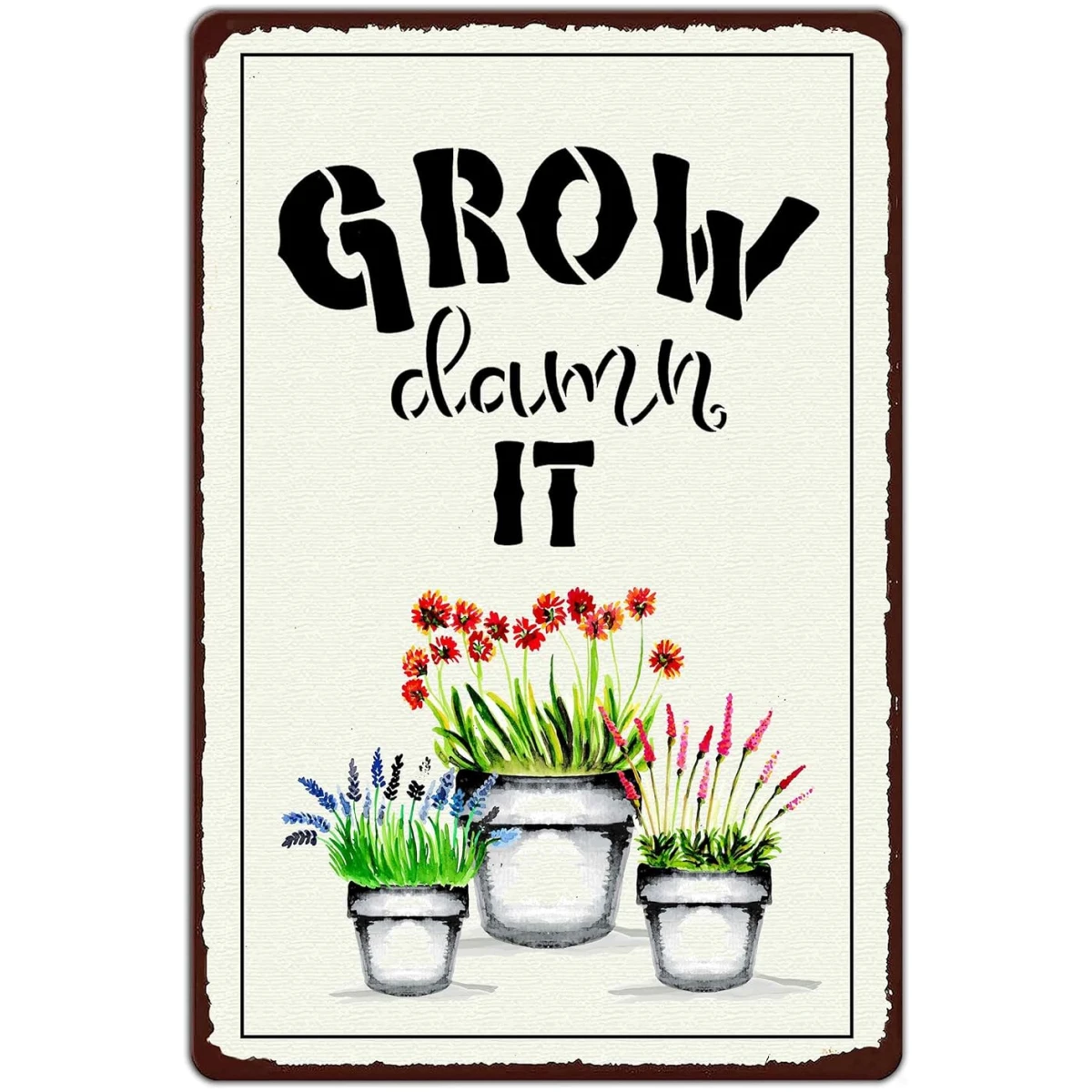 Artlunar Funny Garden Sign Outside Decor - Humorous Gardening Gift for Women Enthusiasts, 12" x 8" (980)