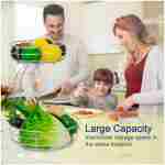 Auledio 2-Tier Countertop Fruit Vegetables Basket Bowl Storage With Banana Hanger,Chrome