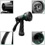 AUTOMAN-Garden-Hose-Nozzle, ABS Water Spray Nozzle with 7 Adjustable Watering Patterns, Slip Resistant for Watering Plants, Lawn& Garden, Washing Cars, Cleaning, Showering Pets...