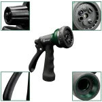 AUTOMAN-Garden-Hose-Nozzle, ABS Water Spray Nozzle with 7 Adjustable Watering Patterns, Slip Resistant for Watering Plants, Lawn& Garden, Washing Cars, Cleaning, Showering Pets...