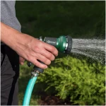 AUTOMAN-Garden-Hose-Nozzle, ABS Water Spray Nozzle with 7 Adjustable Watering Patterns, Slip Resistant for Watering Plants, Lawn& Garden, Washing Cars, Cleaning, Showering Pets...