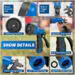 AUTOMAN-Garden-Hose-Nozzle, ABS Water Spray Nozzle with 7 Adjustable Watering Patterns, Slip Resistant for Watering Plants, Lawn& Garden, Washing Cars, Cleaning, Showering Pets...