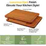 Bamboo Cutting Board, Durable Wood Cutting Boards for Kitchen with Deep Juice Grooves & Built-in Handles, Ideal Charcuterie & Chopping for Meat, Vegetables and Fruits Ideas...