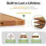 Bamboo Cutting Board, Durable Wood Cutting Boards for Kitchen with Deep Juice Grooves & Built-in Handles, Ideal Charcuterie & Chopping for Meat, Vegetables and Fruits Ideas...