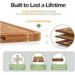 Bamboo Cutting Board, Durable Wood Cutting Boards for Kitchen with Deep Juice Grooves & Built-in Handles, Ideal Charcuterie & Chopping for Meat, Vegetables and Fruits Ideas...