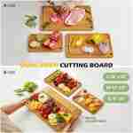 Bamboo Cutting Board, Durable Wood Cutting Boards for Kitchen with Deep Juice Grooves & Built-in Handles, Ideal Charcuterie & Chopping for Meat, Vegetables and Fruits Ideas...
