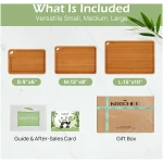 Bamboo Cutting Board, Durable Wood Cutting Boards for Kitchen with Deep Juice Grooves & Built-in Handles, Ideal Charcuterie & Chopping for Meat, Vegetables and Fruits Ideas...