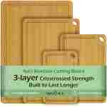 Bamboo Cutting Board, Durable Wood Cutting Boards for Kitchen with Deep Juice Grooves & Built-in Handles, Ideal Charcuterie & Chopping for Meat, Vegetables and Fruits Ideas...