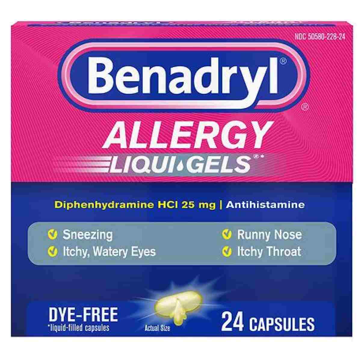 Benadryl Allergy Dye-Free Capsules