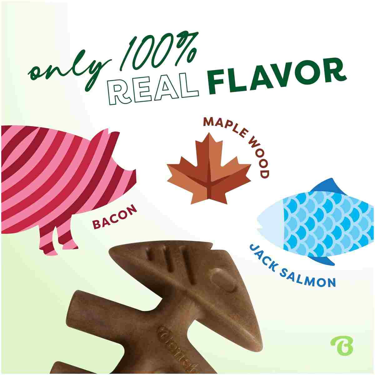 Benebone Medium 4-Pack Dog Chew Toys for Aggressive Chewers, Made in USA, 60lbs and Under