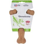 Benebone Wishbone Durable Dog Chew Toy for Aggressive Chewers, Real Bacon, Made in USA, Medium