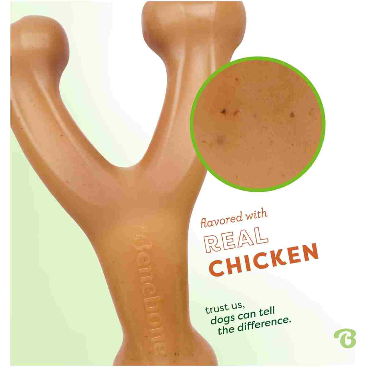 Benebone Wishbone Durable Dog Chew Toy for Aggressive Chewers, Real Bacon, Made in USA, Medium