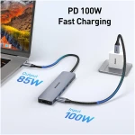 BENFEI USB C HUB 7-in-1 with HDMI(4K@60Hz,Certified), 100W Power Delivery, 3*USB 3.0, SD/TF Card Reader(160MB/s) Compatible with iPhone 15 Pro/Max, MacBook, iPad Pro, iMac, S23,...