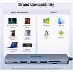 BENFEI USB C HUB 7-in-1 with HDMI(4K@60Hz,Certified), 100W Power Delivery, 3*USB 3.0, SD/TF Card Reader(160MB/s) Compatible with iPhone 15 Pro/Max, MacBook, iPad Pro, iMac, S23,...