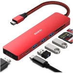 BENFEI USB C HUB 7-in-1 with HDMI(4K@60Hz,Certified), 100W Power Delivery, 3*USB 3.0, SD/TF Card Reader(160MB/s) Compatible with iPhone 15 Pro/Max, MacBook, iPad Pro, iMac, S23,...