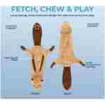 Best Pet Supplies 2-in-1 Stuffless Squeaky Dog Toys with Soft, Durable Fabric for Small, Medium, and Large Pets, No Stuffing for Indoor Play, Supports Active Biting and Play -...