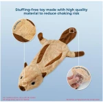 Best Pet Supplies 2-in-1 Stuffless Squeaky Dog Toys with Soft, Durable Fabric for Small, Medium, and Large Pets, No Stuffing for Indoor Play, Supports Active Biting and Play -...