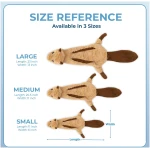 Best Pet Supplies 2-in-1 Stuffless Squeaky Dog Toys with Soft, Durable Fabric for Small, Medium, and Large Pets, No Stuffing for Indoor Play, Supports Active Biting and Play -...