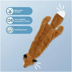Best Pet Supplies 2-in-1 Stuffless Squeaky Dog Toys with Soft, Durable Fabric for Small, Medium, and Large Pets, No Stuffing for Indoor Play, Supports Active Biting and Play -...
