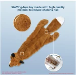 Best Pet Supplies 2-in-1 Stuffless Squeaky Dog Toys with Soft, Durable Fabric for Small, Medium, and Large Pets, No Stuffing for Indoor Play, Supports Active Biting and Play -...