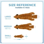 Best Pet Supplies 2-in-1 Stuffless Squeaky Dog Toys with Soft, Durable Fabric for Small, Medium, and Large Pets, No Stuffing for Indoor Play, Supports Active Biting and Play -...