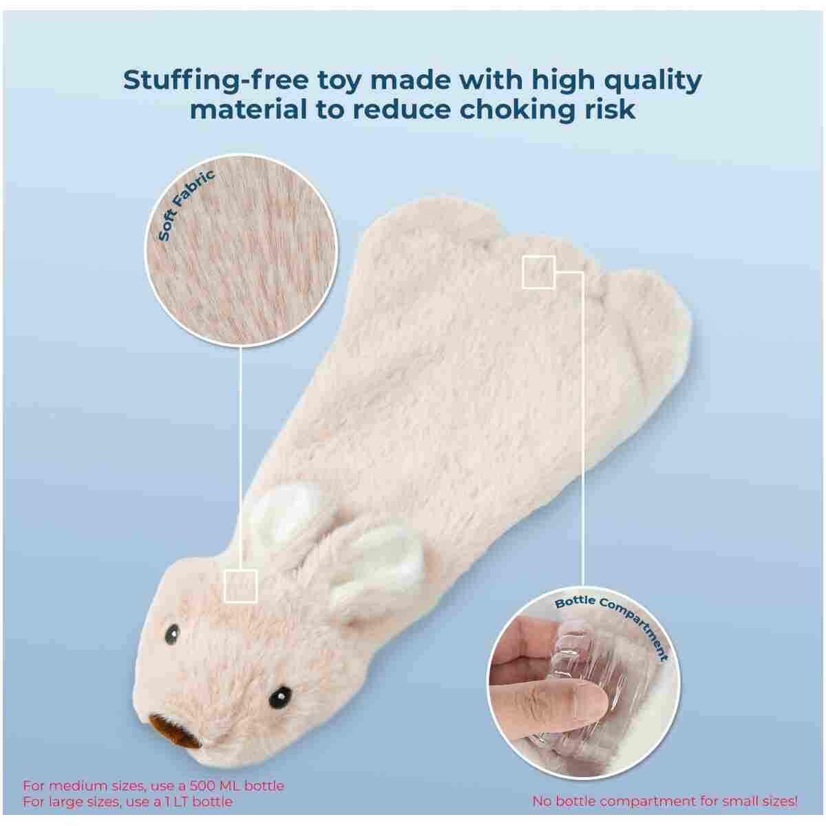 Best Pet Supplies 2-in-1 Stuffless Squeaky Dog Toys with Soft, Durable Fabric for Small, Medium, and Large Pets, No Stuffing for Indoor Play, Supports Active Biting and Play -...
